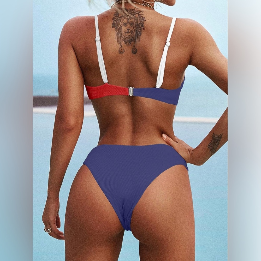 Color-Block Bikini Set - Picture 3 of 7